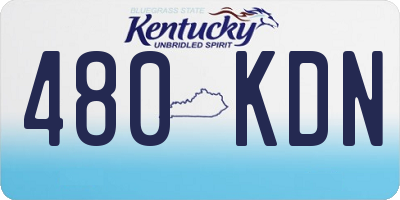 KY license plate 480KDN