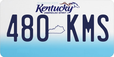 KY license plate 480KMS