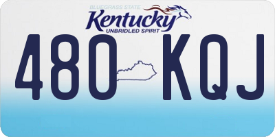 KY license plate 480KQJ