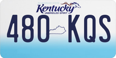 KY license plate 480KQS
