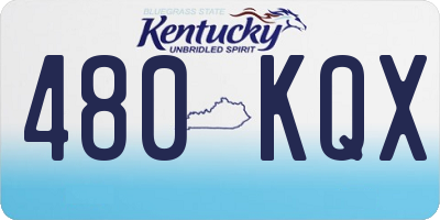 KY license plate 480KQX