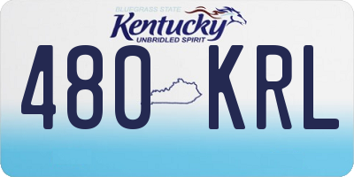 KY license plate 480KRL