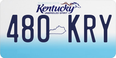 KY license plate 480KRY