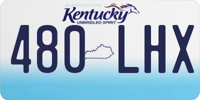 KY license plate 480LHX