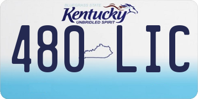 KY license plate 480LIC