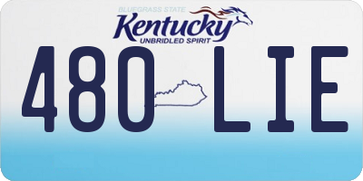 KY license plate 480LIE