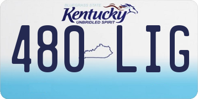 KY license plate 480LIG