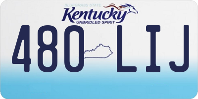 KY license plate 480LIJ