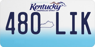 KY license plate 480LIK