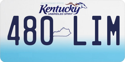 KY license plate 480LIM