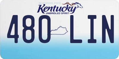 KY license plate 480LIN