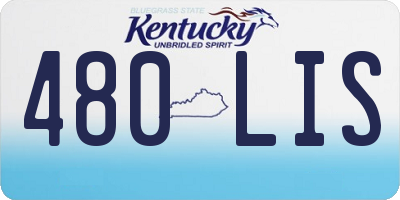 KY license plate 480LIS
