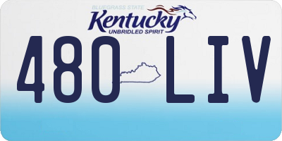 KY license plate 480LIV