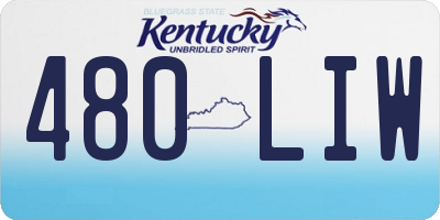 KY license plate 480LIW