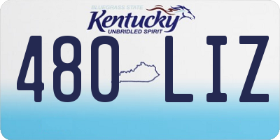 KY license plate 480LIZ