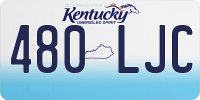 KY license plate 480LJC