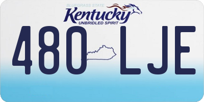 KY license plate 480LJE