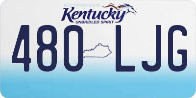 KY license plate 480LJG
