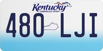 KY license plate 480LJI