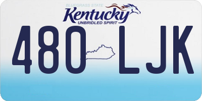 KY license plate 480LJK