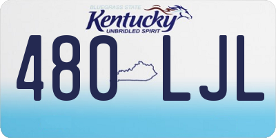 KY license plate 480LJL