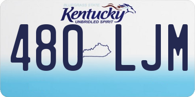 KY license plate 480LJM