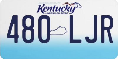 KY license plate 480LJR