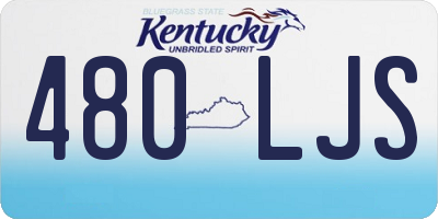 KY license plate 480LJS