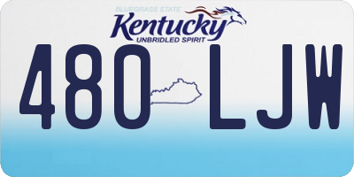 KY license plate 480LJW