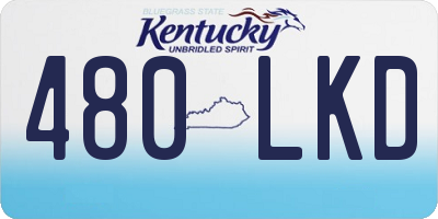 KY license plate 480LKD