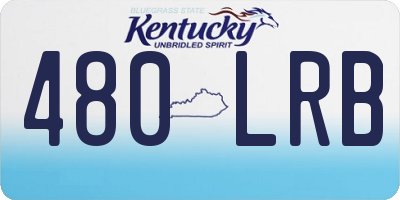 KY license plate 480LRB