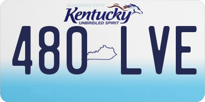 KY license plate 480LVE