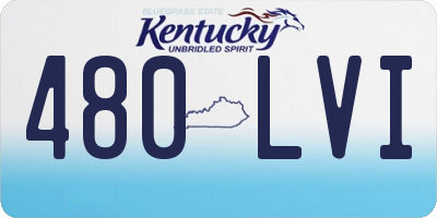 KY license plate 480LVI
