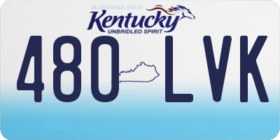 KY license plate 480LVK