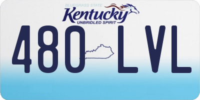 KY license plate 480LVL