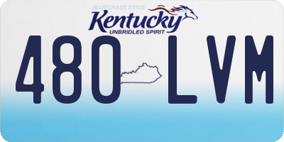 KY license plate 480LVM