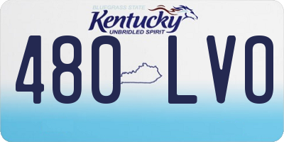 KY license plate 480LVO
