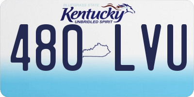 KY license plate 480LVU