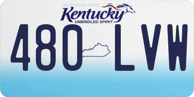 KY license plate 480LVW