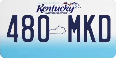 KY license plate 480MKD