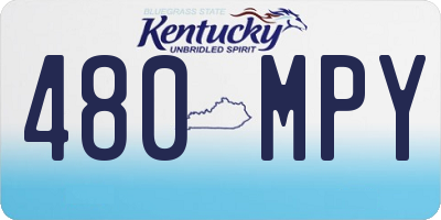 KY license plate 480MPY