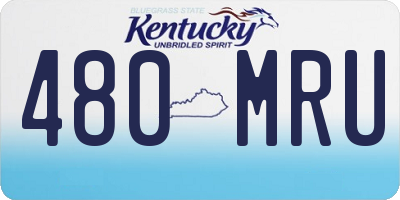 KY license plate 480MRU