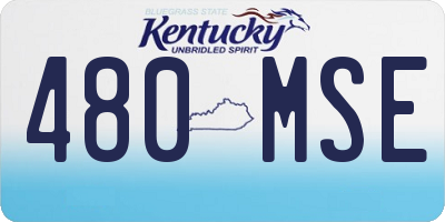 KY license plate 480MSE