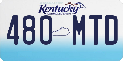 KY license plate 480MTD