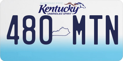 KY license plate 480MTN