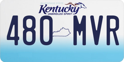 KY license plate 480MVR