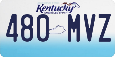 KY license plate 480MVZ