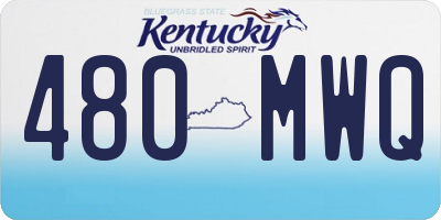 KY license plate 480MWQ