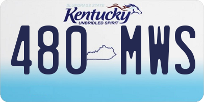 KY license plate 480MWS