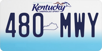 KY license plate 480MWY